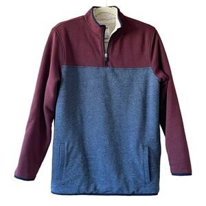 Old Navy Boy’s Fleece/ Sherpa 1/4 Zip Burgundy/ Grey Pullover XXL